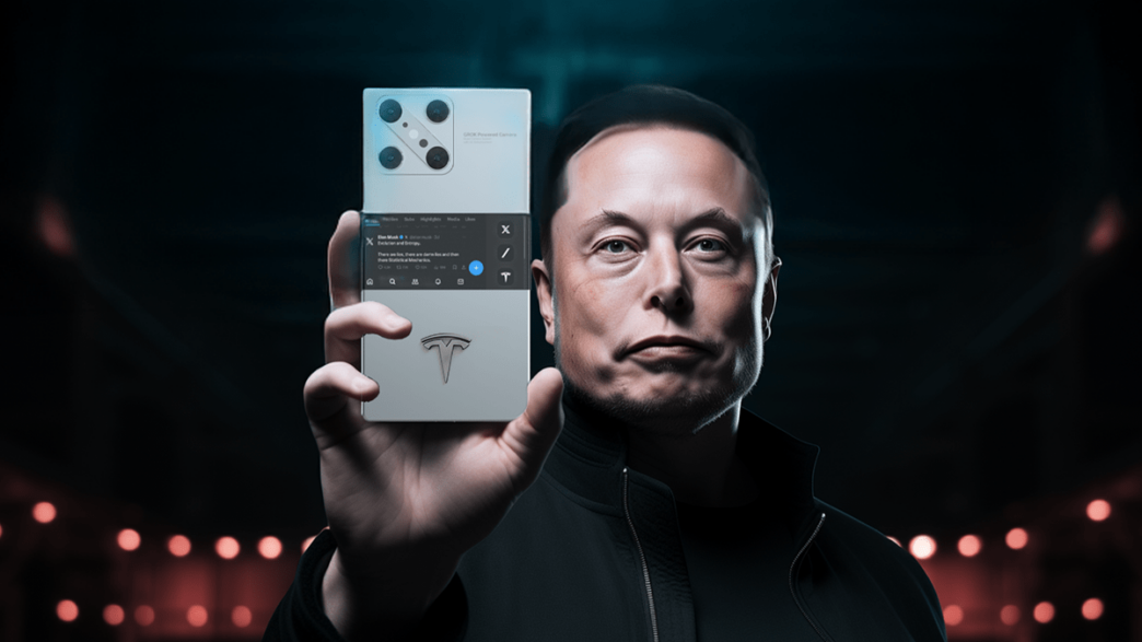 ELON MUSK AMEAA LANAR SMARTPHONE DA TESLA CASO APPLE E GOOGLE NO MUDEM POSTURA