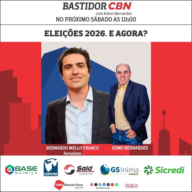 BERNARDO MELLO FRANCO � O CONVIDADO DO PR�XIMO BASTIDOR CBN