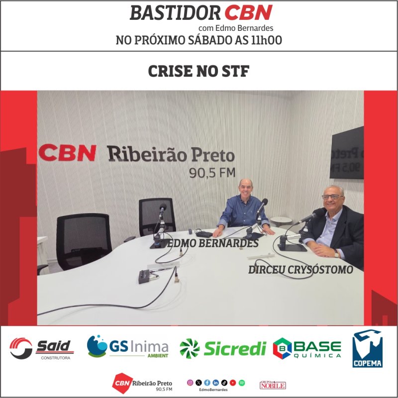 DIRCEU CRYS�STOMO SER� O ENTREVISTADO DO BASTIDOR CBN DO PR�XIMO S�BADO