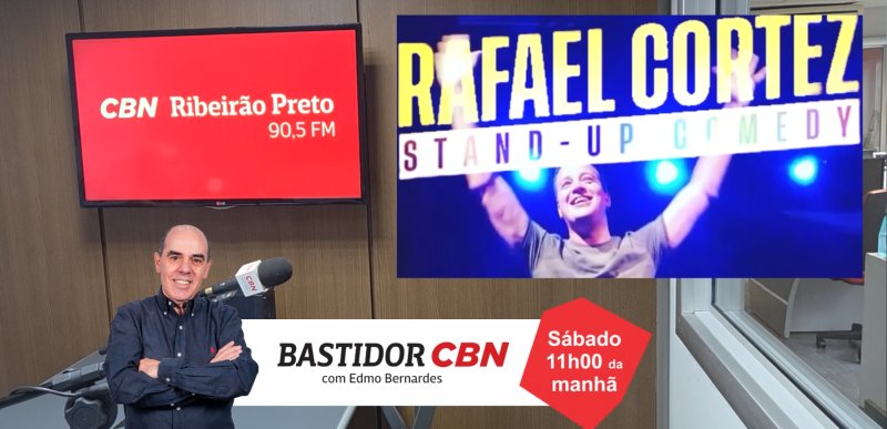 O Bastidor CBN deste s�bado as 11h00 vai receber o humorista Rafael Cortez.
