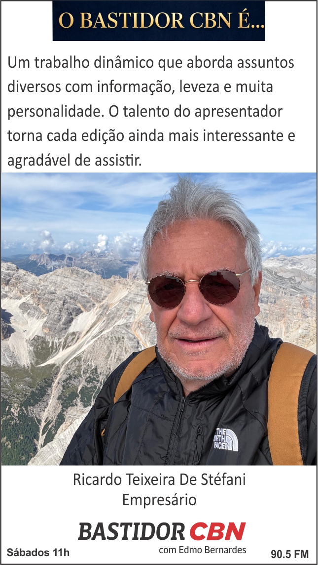 Ricardo Teixeira De St�fani fala o que pensa do programa Bastidor CBN. E voc�?