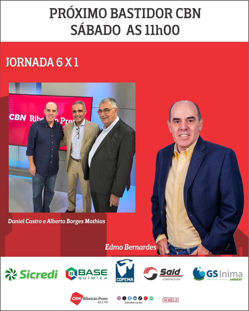 SAIBA O QUE VAI TER NO BASTIDOR CBN DE S�BADO